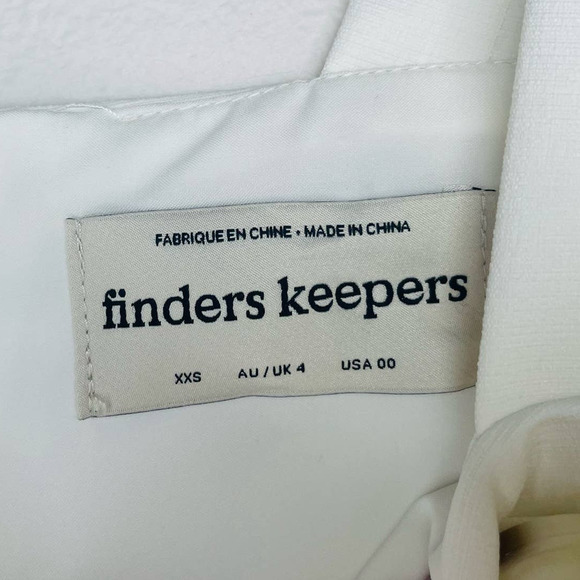 Finders Keepers Mini Dress Mila Ivory White Button-Front Sleeveless Retro XXS - Picture 5 of 6